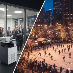 Why San Francisco’s Union Square Holiday Ice Rink Relies on Copier Rentals During the Season